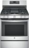 GE - 5.0 Cu. Ft. Self-Cleaning Freestanding Gas Convection Range - Stainless Steel-Front_Standard