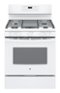 GE - 5.0 Cu. Ft. Self-Cleaning Freestanding Gas Convection Range - White on White-Front_Standard