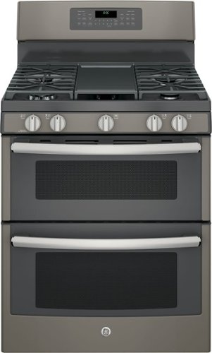  GE - 6.8 Cu. Ft. Self-Cleaning Freestanding Double Oven Gas Convection Range