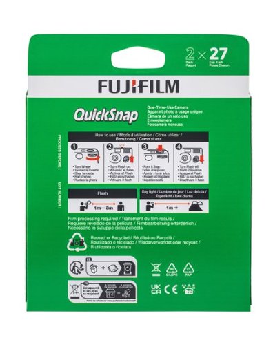 Fujifilm QuickSnap Flash 400 Single-Use Camera - 2 Pack WORLDWIDE DELIVERY
