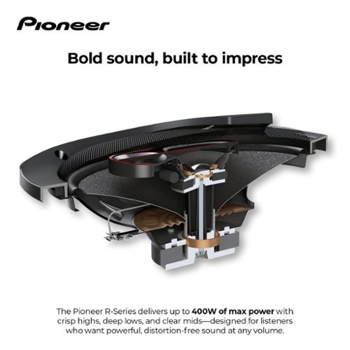 Pioneer 6-1/2 - 3-way, 300 W Max Power, Coaxial Speakers (pair) - Black WORLDWIDE DELIVERY