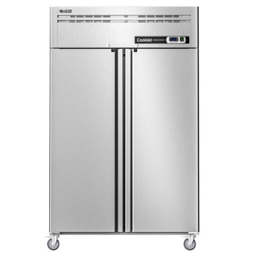 Coolski - 48" W Commercial Refrigerator 2 Door, 36 Cu.ft Upright Refrigerator - Silver-Front_Standard 