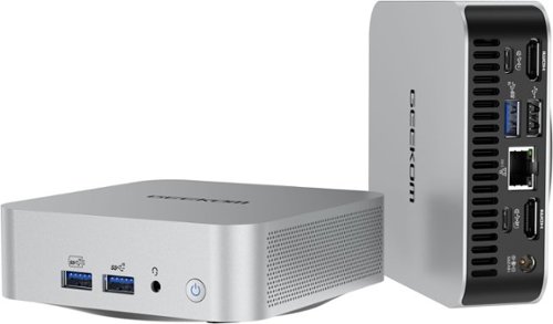 GEEKOM - A5 Pro Mini PC with AMD Ryzen 5 7530U, 16GB DDR4 RAM, 512GB NVMe SSD - Silver