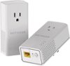 NETGEAR - Powerline AC1200 Gigabit Ethernet Network Adapter with Extra Power Outlet (2-pack) - White-Front_Standard