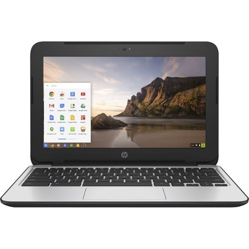 HP - G4 11.6" Chromebook - Intel Celeron - 4GB Memory - 16GB eMMC Flash Memory - Black-Front_Standard 