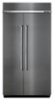 KitchenAid - 25.5 Cu. Ft. Side-by-Side Built-In Refrigerator - Stainless Steel-Front_Standard