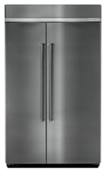 KitchenAid - 30 Cu. Ft. Side-by-Side Built-In Refrigerator - Stainless steel - Front_Standard