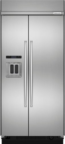 KitchenAid - 25 Cu. Ft. Side-by-Side Built-In Refrigerator - Stainless steel