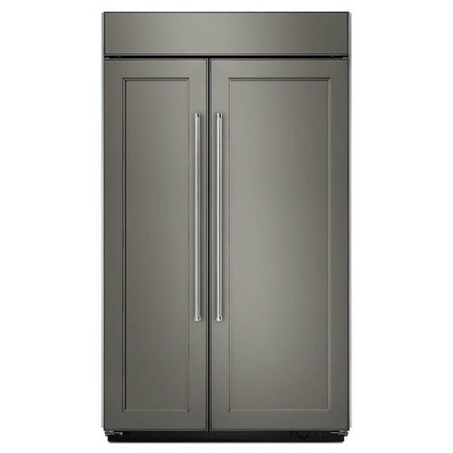KitchenAid - 25.5 Cu. Ft. Side-by-Side Built-In Refrigerator - Custom Panel Ready