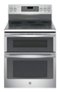 GE - Profile Series 6.6 Cu. Ft. Self-Cleaning Freestanding Double Oven Electric Convection Range - Stainless Steel-Front_Standard