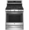 GE Profile - 5.6 Cu. Ft. Self-Cleaning Freestanding Dual Fuel Convection Range - Stainless Steel-Front_Standard
