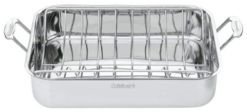 Cuisinart - Chef's Classic 16" Roasting Pan - Stainless Steel-Angle_Standard 
