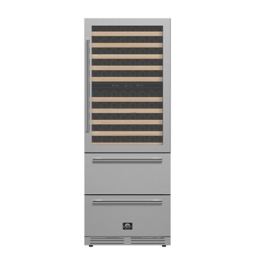Forno Appliances - Celano 150-Bottle Dual Zone Wine Cellar and Beverage Cooler - Stainless Steel