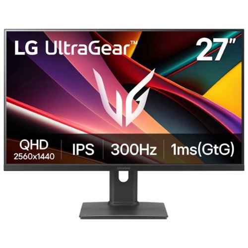 LG - 27" UltraGear G6 IPS QHD 300Hz 1ms G-SYNC Compatible FreeSync Premium Gaming Monitor with DisplayHDR 400 (HDMI, DP) - Black - image 2