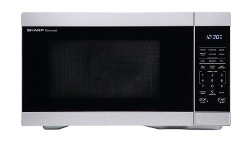 Sharp - 1.1 cu ft Stainless Countertop Microwave with 1000 watts - Silver