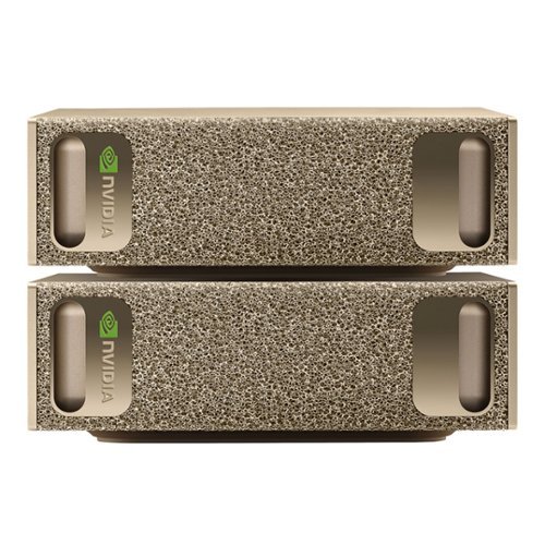 DGX Spark - NVIDIA GB10 Grace Blackwell Superchip, 128 GB LPDDR5x, ARM Processor, 4TB NVME M.2 SSD Storage 2 Pack Kit - Gold-Front_Standard 