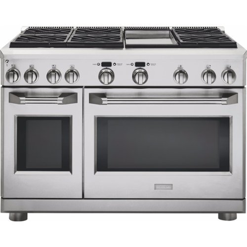 Monogram - 8.3 Cu. Ft. Self-Cleaning Freestanding Double Oven Dual Fuel Convection Range - Stainless Steel-Front_Standard 