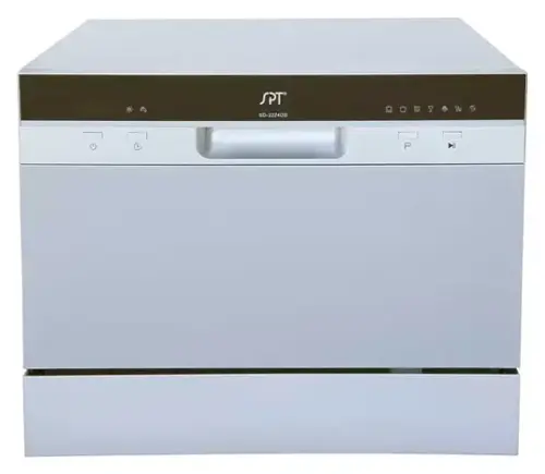 Front. SPT - 22" Tabletop Portable Dishwasher - Silver.