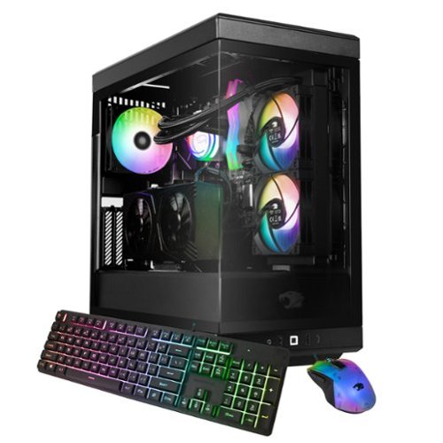 iBUYPOWER - Y40 Gaming Desktop PC - AMD Ryzen 7 9800X3D, AMD Radeon RX 7800 XT 16GB, 32GB DDR5 RGB-2TB NVMe - Black
