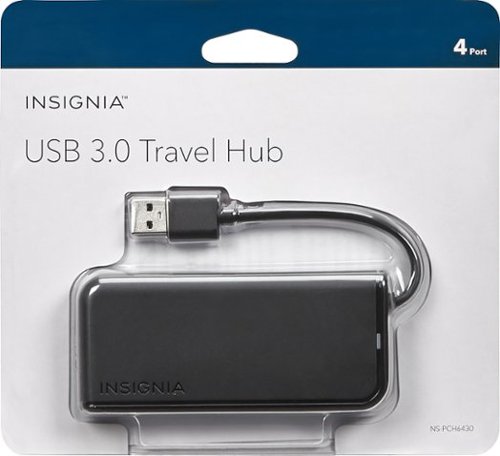 Best Buy: Insignia™ 4-Port USB 3.0 Hub Black NS-PCH6430