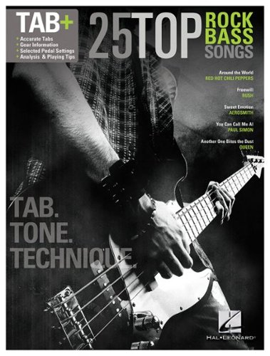  Hal Leonard - Various Artists: 25 Top Rock Bass Songs Sheet Music - Black/White