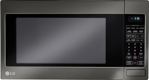  LG - 2.0 Cu. Ft. Mid-Size Microwave - Black stainless steel