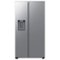 Samsung - 36 in. Wide Bespoke AI 27 cu. ft. Side-by-Side Refrigerator with Sphere Ice and External Water & Ice Dispenser - Stainless Steel-Front_Standard