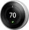 Google - Nest Learning Smart Wifi Thermostat - Stainless Steel-Front_Standard 