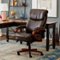 La-Z-Boy - Big & Tall Air Bonded Leather Executive Chair - Vino Brown-Left_Standard