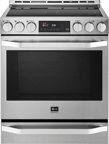  LG - STUDIO 6.3 Cu. Ft. Electric Self-Cleaning Slide-In Range with ProBake Convection - Stainless Steel