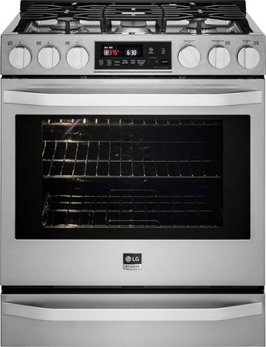  LG - STUDIO 6.3 Cu. Ft. Gas Self-Cleaning Slide-In Rangewith ProBake Convection - Stainless Steel