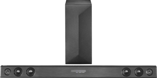  LG - 2.1-Channel Soundbar with Wireless Subwoofer - Black