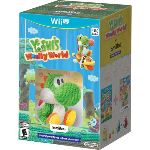  Yoshi's Woolly World + Green Yarn Yoshi amiibo Figure - Nintendo Wii U