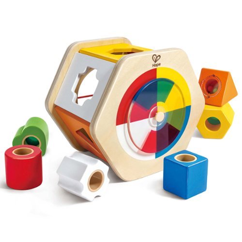 Hape - Hape: Wooden Wonder Shape Sorter - Rainbow Sorting Play Toy, 1+