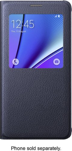  S-View Case for Samsung Galaxy Note 5 Cell Phones - Black/Blue