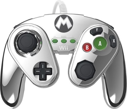  PDP - Wired Fight Pad for Nintendo Wii U - Silver