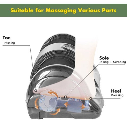 Costway Shiatsu Foot Massager Kneading and Rolling Leg Calf Ankle with Remote - Gray WORLDWIDE DELIVERY