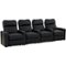 Octane Seating - Turbo XL700 Straight 4-Seat Manual Recline Home Theater Seating - Black-Front_Standard