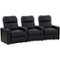 Octane Seating - Turbo XL700 Curved 3-Seat Manual Recline Home Theater Seating - Black-Front_Standard