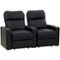 Octane Seating - Turbo XL700 Straight 2-Seat Manual Recline Home Theater Seating - Black-Front_Standard