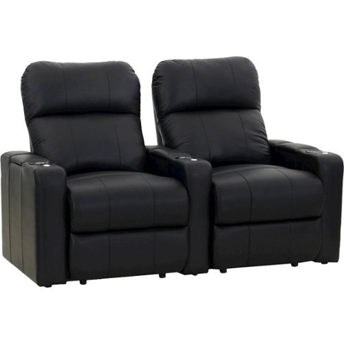  Octane Seating - Turbo XL700 Straight 2-Seat Power Recline Home Theater Seating - Black