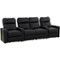 Octane Seating - Turbo XL700 Straight 4-Seat Power Recline Home Theater Seating with Middle Loveseat - Black-Front_Standard