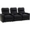 Octane Seating - Turbo XL700 Straight 3-Seat Power Recline Home Theater Seating - Black-Front_Standard