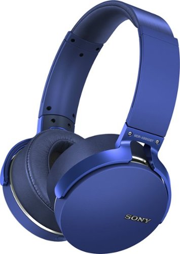  Sony - Extra Bass Wireless Over-the-Ear Headphones - Blue