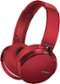 Sony - Extra Bass Wireless Over-the-Ear Headphones - Red-Angle_Standard