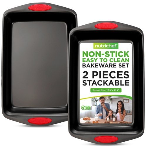 NutriChef - 2-Piece Nonstick Baking Pan Set –-Front_Standard 