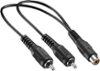 Insignia™ - Female-to-Male RCA Y-Adapter - Black-Front_Standard