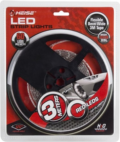 Heise - 9.84' LED Strip Light - Red-Front_Standard 