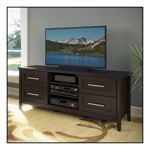  CorLiving - Jackson TV Bench for Most Flat-Panel TVs Up to 60" - Espresso