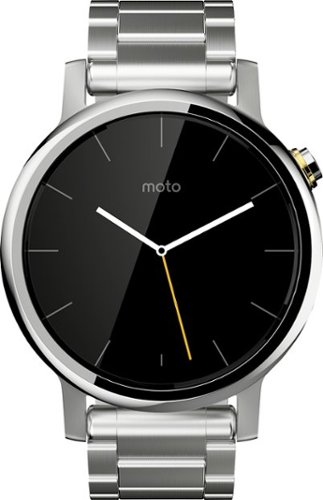  Motorola - Moto 360 2nd Generation Men's Smartwatch 42mm Stainless Steel - Silver Stainless Steel